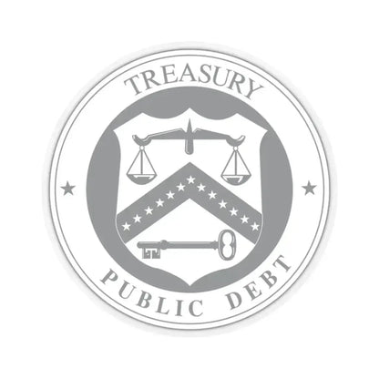 Bureau of the Public Debt - STICKER Vinyl Kiss-Cut Decal 2 Inch Transparent - The Sticker Space