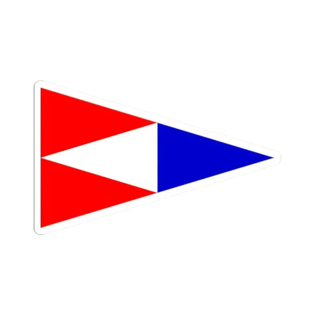 Burgee of American YC Massachusetts (United States) STICKER Vinyl Kiss-Cut Decal 2 Inch White - The Sticker Space