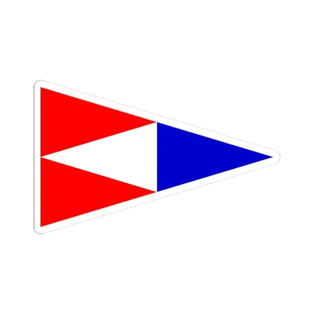 Burgee of American YC Massachusetts (United States) STICKER Vinyl Kiss-Cut Decal 3 Inch White - The Sticker Space