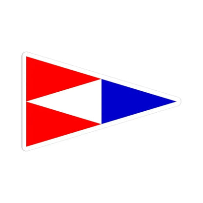 Burgee of American YC Massachusetts (United States) STICKER Vinyl Kiss-Cut Decal 3 Inch White - The Sticker Space