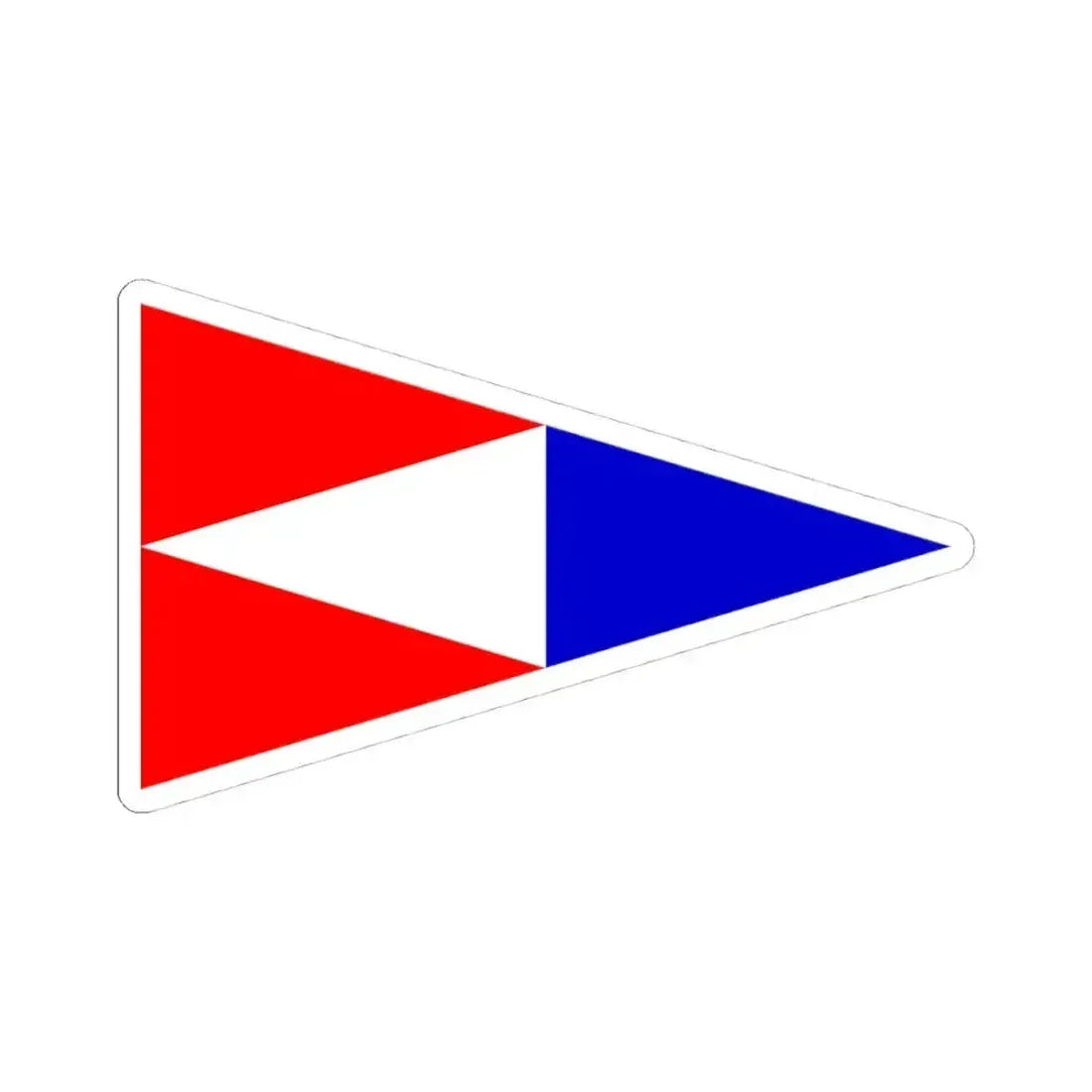 Burgee of American YC Massachusetts (United States) STICKER Vinyl Kiss-Cut Decal 4 Inch White - The Sticker Space