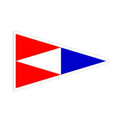 Burgee of American YC Massachusetts (United States) STICKER Vinyl Kiss-Cut Decal 4 Inch White - The Sticker Space