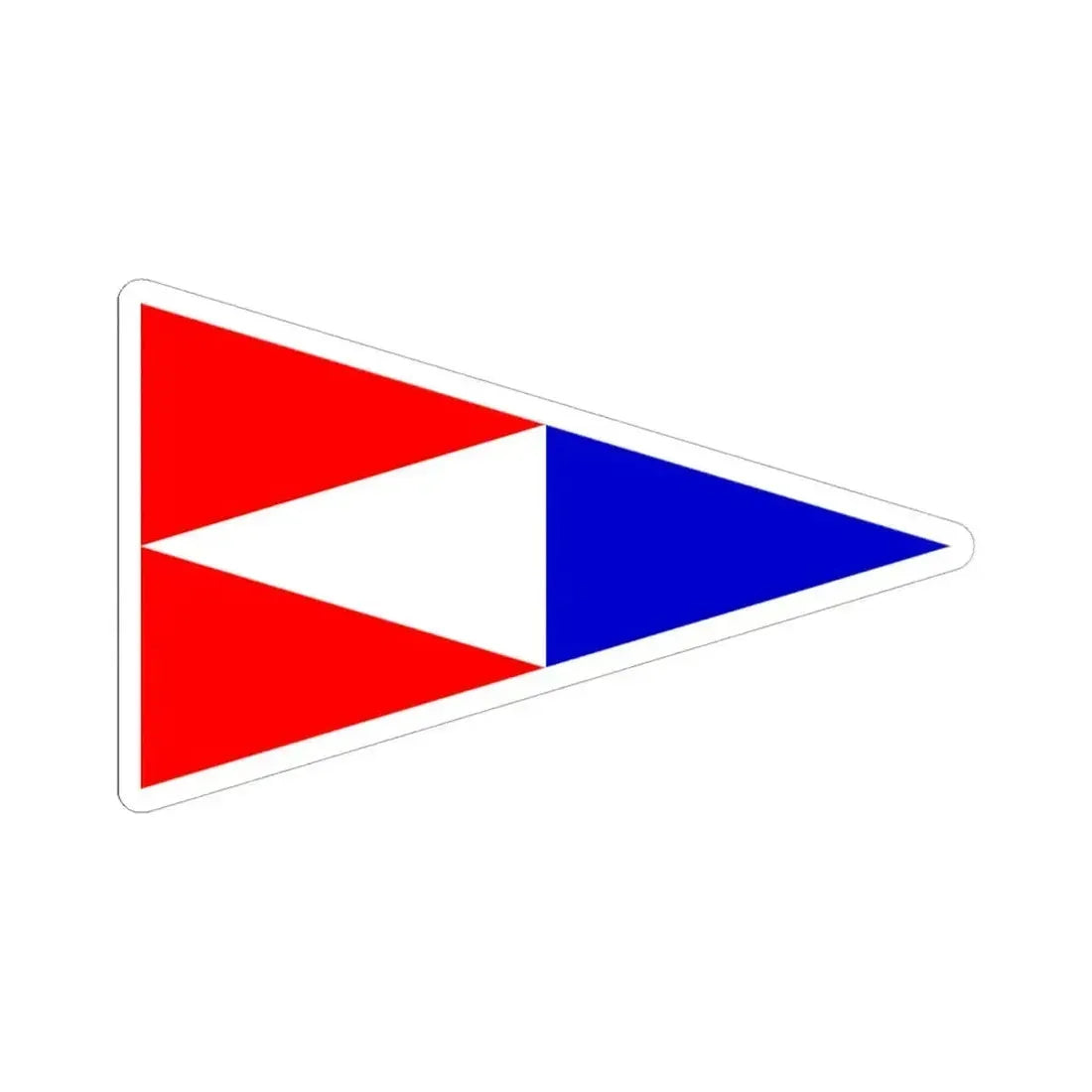 Burgee of American YC Massachusetts (United States) STICKER Vinyl Kiss-Cut Decal 6 Inch White - The Sticker Space