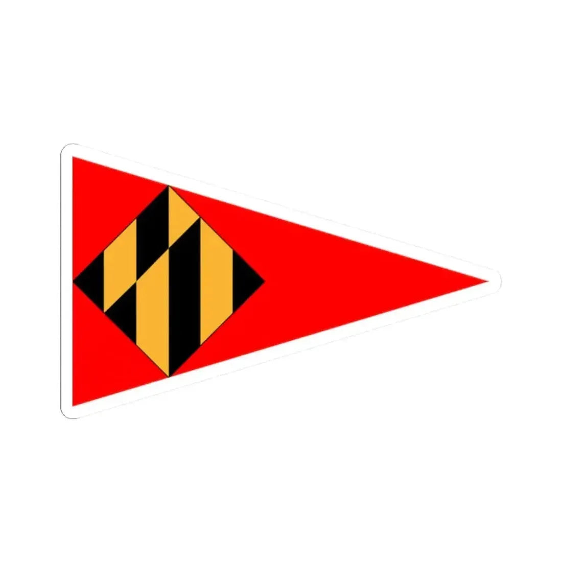 Burgee of Annapolis Yacht Club (United States) STICKER Vinyl Kiss-Cut Decal 2 Inch White - The Sticker Space