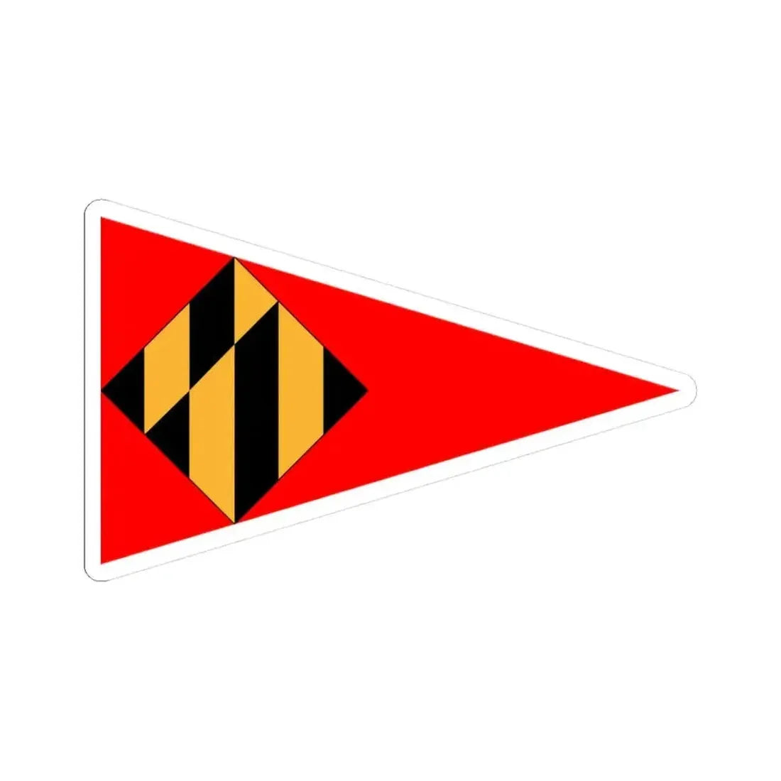 Burgee of Annapolis Yacht Club (United States) STICKER Vinyl Kiss-Cut Decal 3 Inch White - The Sticker Space