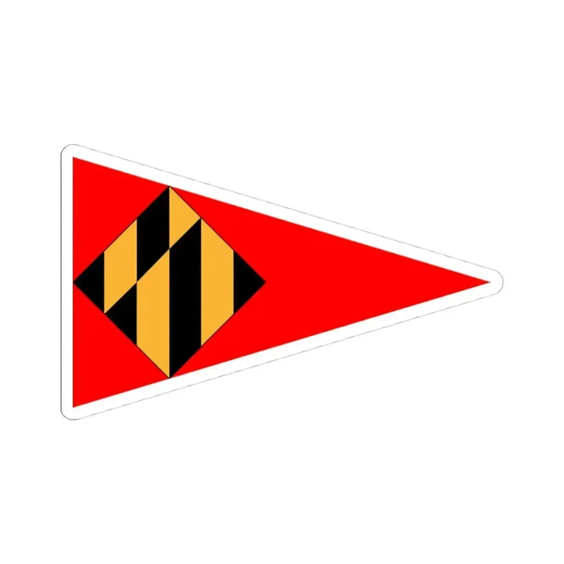 Burgee of Annapolis Yacht Club (United States) STICKER Vinyl Kiss-Cut Decal 4 Inch White - The Sticker Space