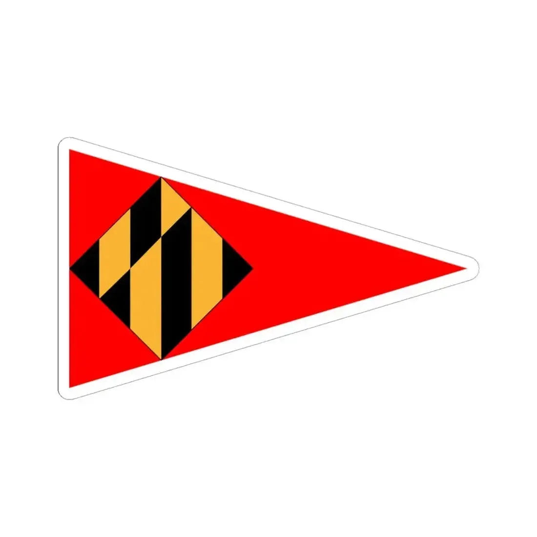 Burgee of Annapolis Yacht Club (United States) STICKER Vinyl Kiss-Cut Decal 6 Inch White - The Sticker Space