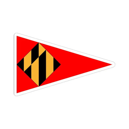 Burgee of Annapolis Yacht Club (United States) STICKER Vinyl Kiss-Cut Decal 6 Inch White - The Sticker Space