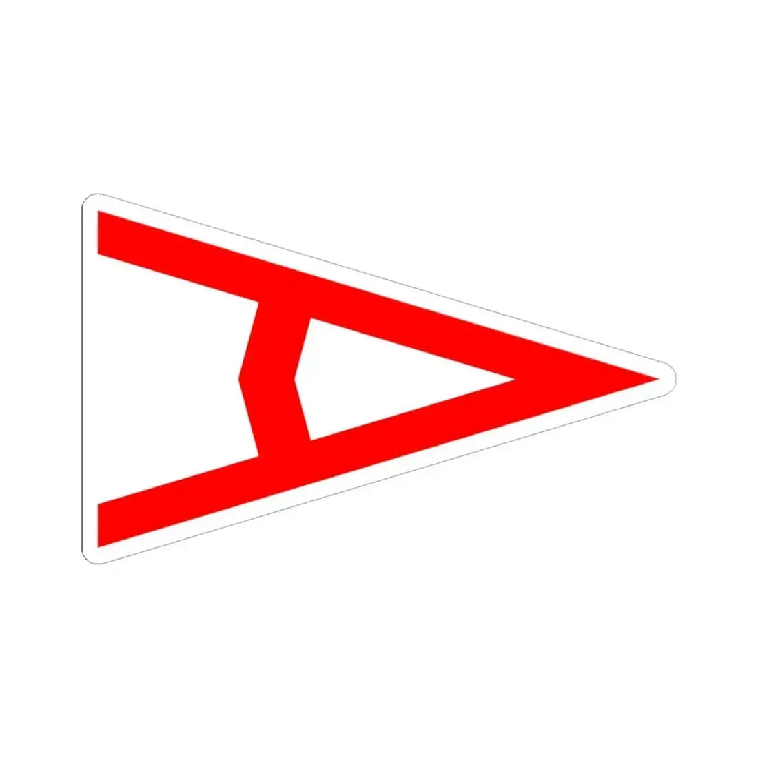 Burgee of Atlantic YC (United States) STICKER Vinyl Kiss-Cut Decal 6 Inch White - The Sticker Space