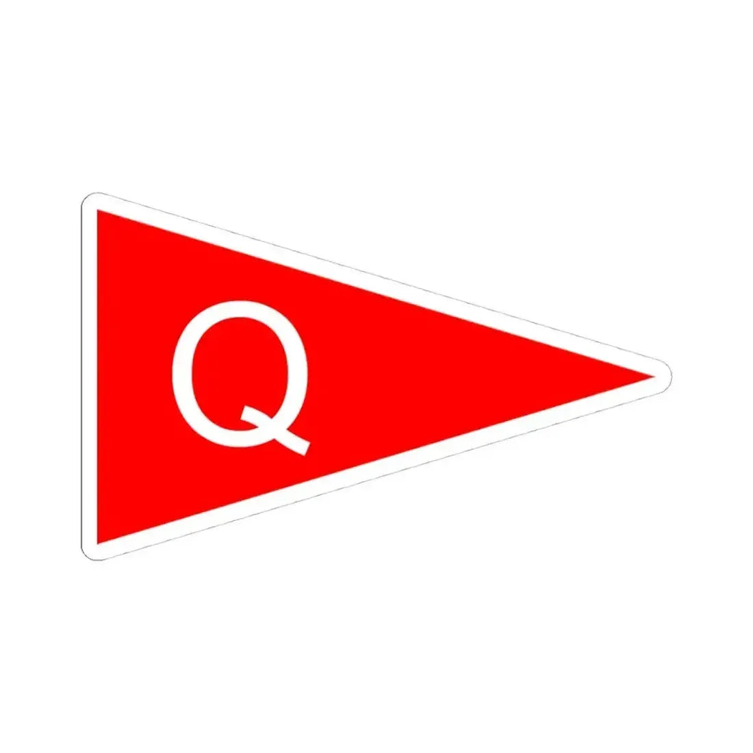 Burgee of bay of quinte yc (Canada) STICKER Vinyl Kiss-Cut Decal 4 Inch White - The Sticker Space