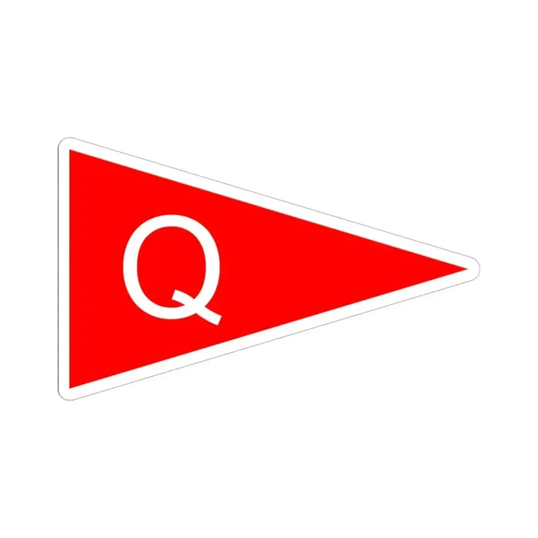 Burgee of bay of quinte yc (Canada) STICKER Vinyl Kiss-Cut Decal 6 Inch White - The Sticker Space