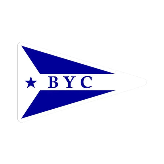 Burgee of Biloxi YC (United States) STICKER Vinyl Kiss-Cut Decal 2 Inch White - The Sticker Space