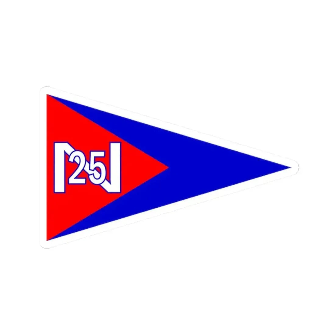 Burgee of Biscayne Bay YC (United States) STICKER Vinyl Kiss-Cut Decal 2 Inch White - The Sticker Space