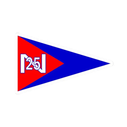 Burgee of Biscayne Bay YC (United States) STICKER Vinyl Kiss-Cut Decal 2 Inch White - The Sticker Space