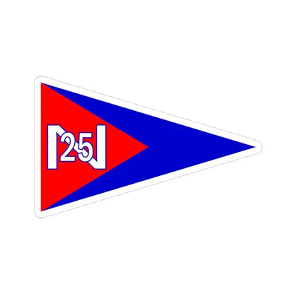 Burgee of Biscayne Bay YC (United States) STICKER Vinyl Kiss-Cut Decal 4 Inch White - The Sticker Space