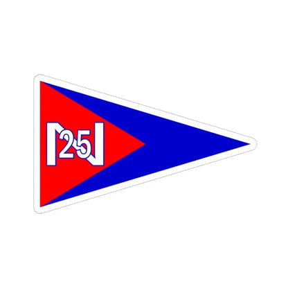 Burgee of Biscayne Bay YC (United States) STICKER Vinyl Kiss-Cut Decal 6 Inch White - The Sticker Space