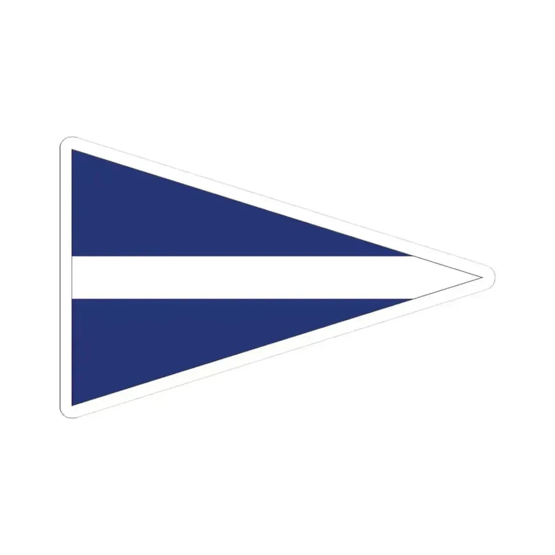 Burgee of Black Rock Yacht Club (Australia) STICKER Vinyl Kiss-Cut Decal 3 Inch White - The Sticker Space