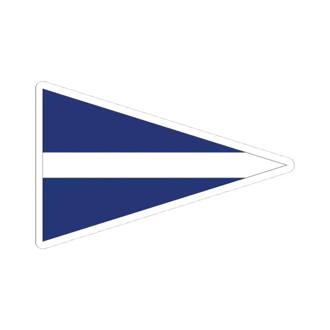 Burgee of Black Rock Yacht Club (Australia) STICKER Vinyl Kiss-Cut Decal 4 Inch White - The Sticker Space