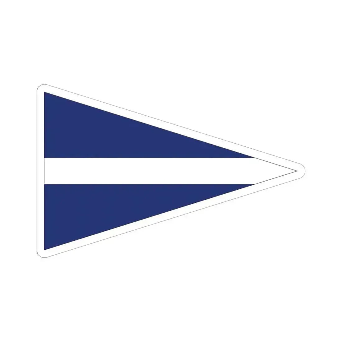 Burgee of Black Rock Yacht Club (Australia) STICKER Vinyl Kiss-Cut Decal 6 Inch White - The Sticker Space