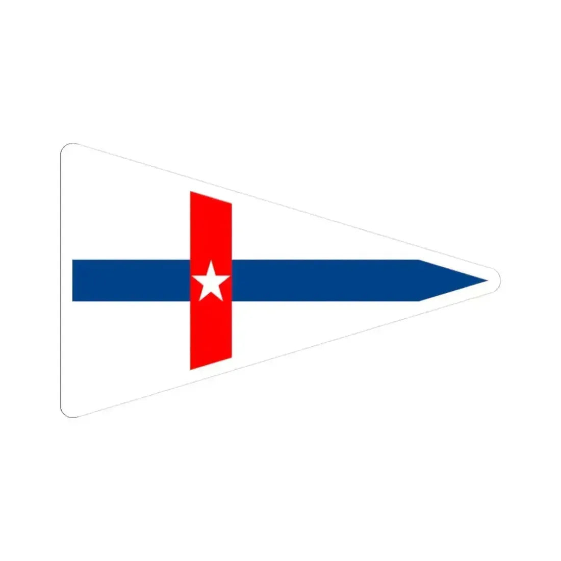 Burgee of Boston YC (United States) STICKER Vinyl Kiss-Cut Decal 3 Inch White - The Sticker Space