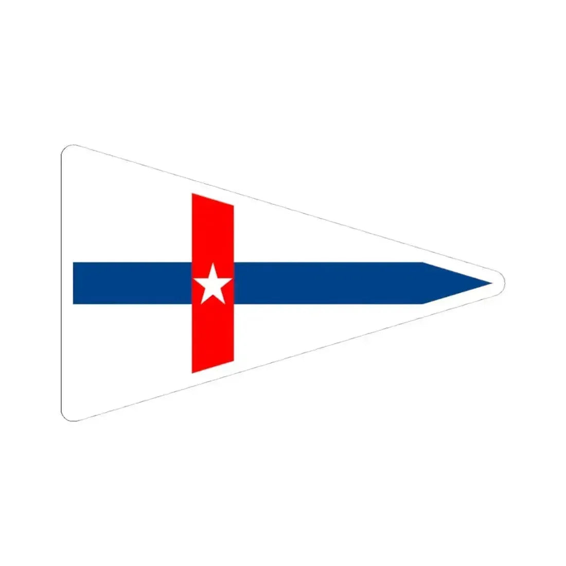 Burgee of Boston YC (United States) STICKER Vinyl Kiss-Cut Decal 4 Inch White - The Sticker Space