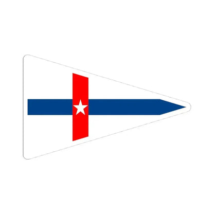 Burgee of Boston YC (United States) STICKER Vinyl Kiss-Cut Decal 4 Inch White - The Sticker Space