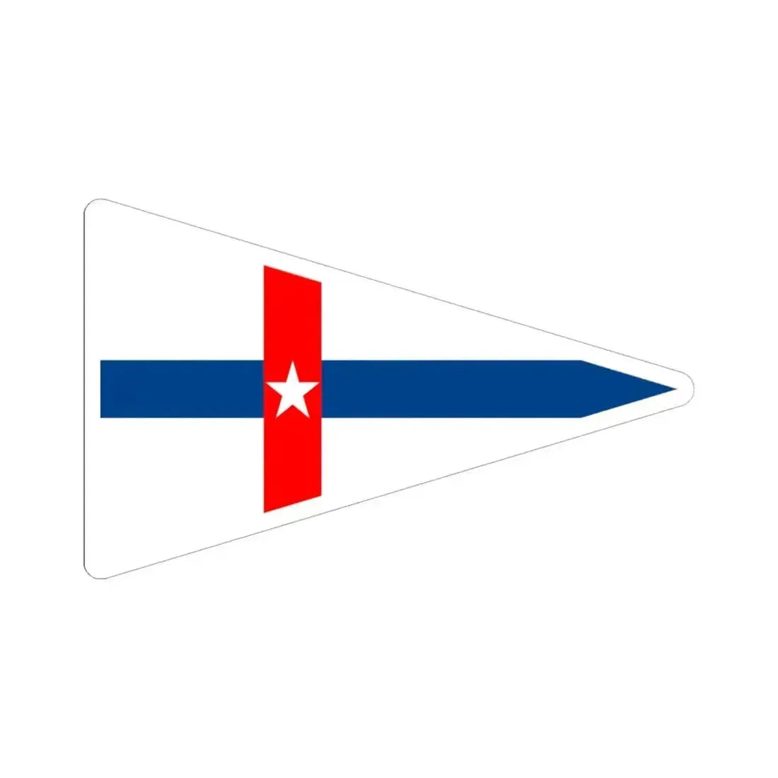 Burgee of Boston YC (United States) STICKER Vinyl Kiss-Cut Decal 6 Inch White - The Sticker Space