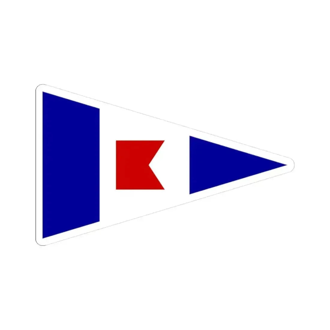 Burgee of Bow Mar YC (United States) STICKER Vinyl Kiss-Cut Decal 3 Inch White - The Sticker Space