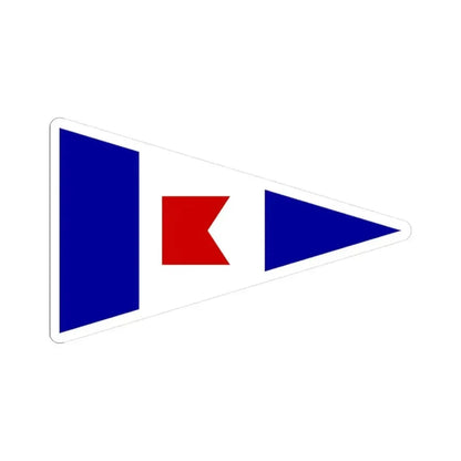 Burgee of Bow Mar YC (United States) STICKER Vinyl Kiss-Cut Decal 3 Inch White - The Sticker Space