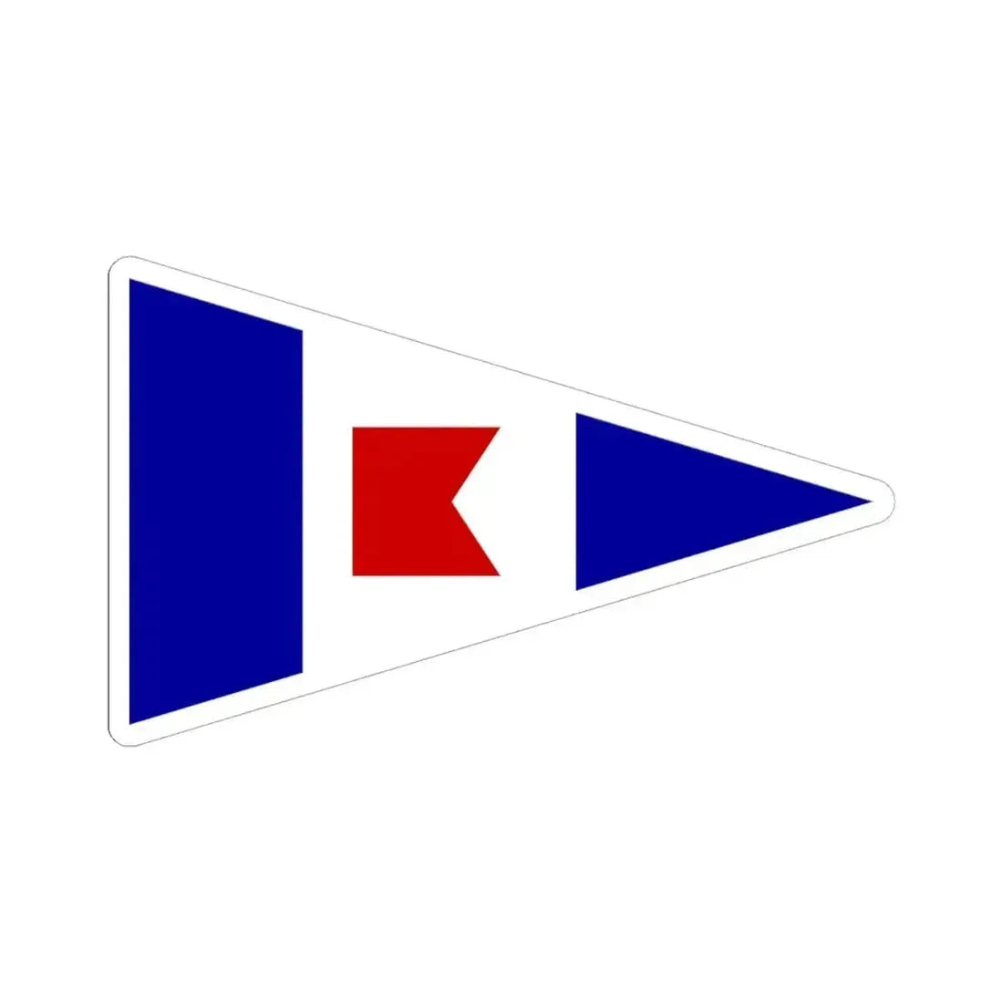 Burgee of Bow Mar YC (United States) STICKER Vinyl Kiss-Cut Decal 6 Inch White - The Sticker Space