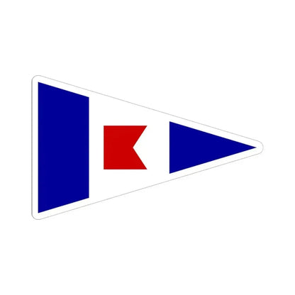 Burgee of Bow Mar YC (United States) STICKER Vinyl Kiss-Cut Decal 6 Inch White - The Sticker Space