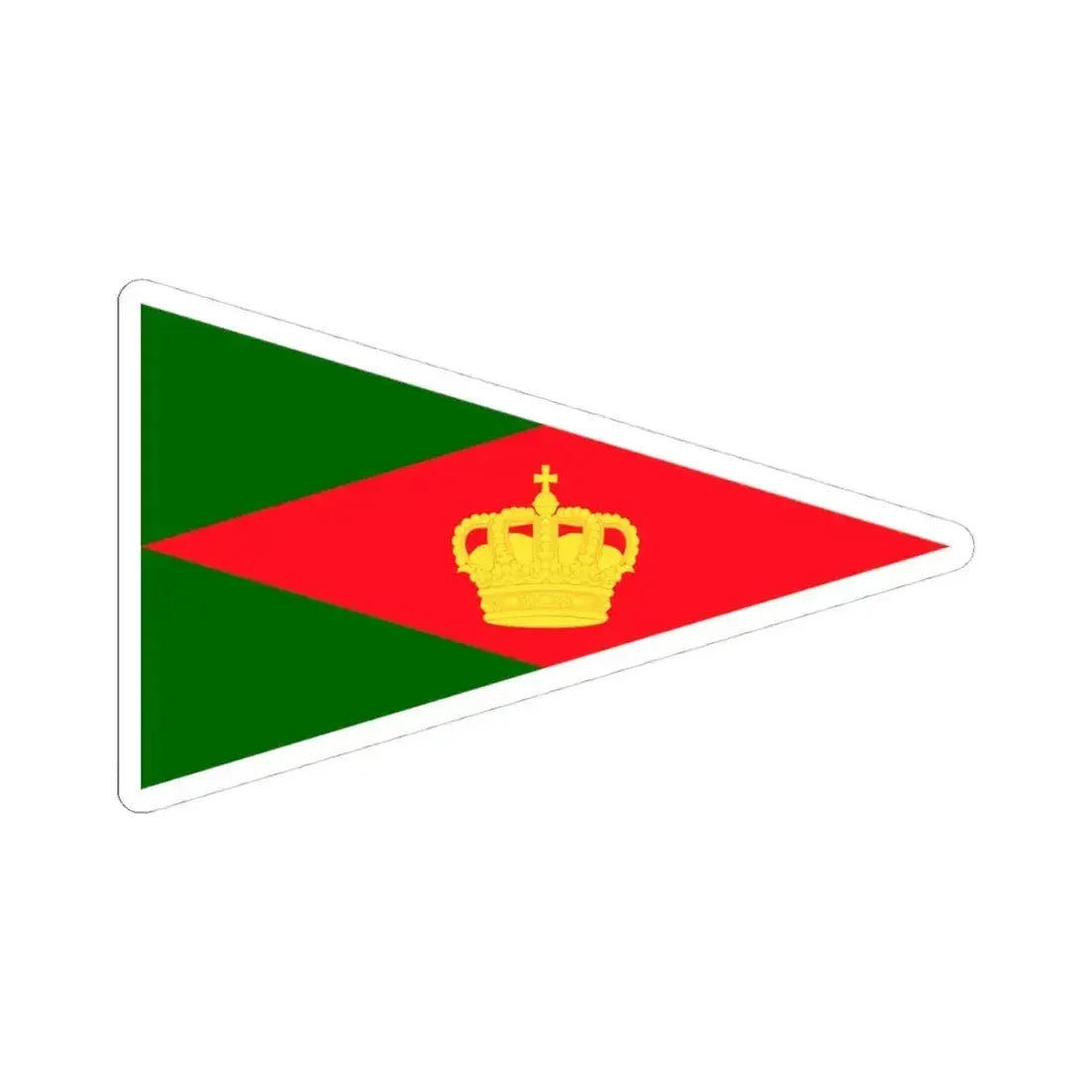 Burgee of Bruxelles Royal YC (Belgium) STICKER Vinyl Kiss-Cut Decal 4 Inch White - The Sticker Space