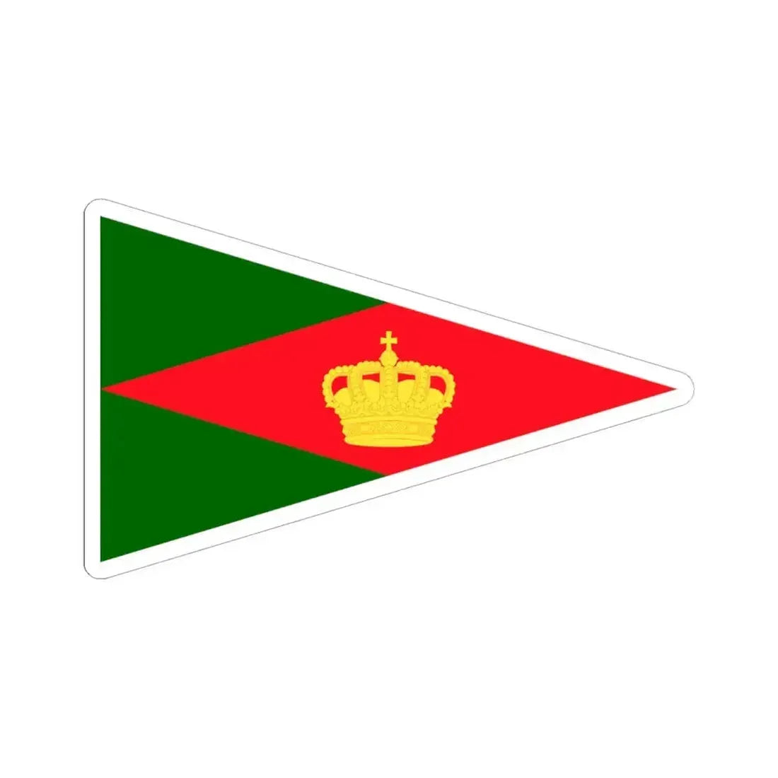 Burgee of Bruxelles Royal YC (Belgium) STICKER Vinyl Kiss-Cut Decal 6 Inch White - The Sticker Space