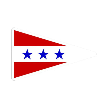 Burgee of Cedar Point YC (United States) STICKER Vinyl Kiss-Cut Decal 2 Inch White - The Sticker Space