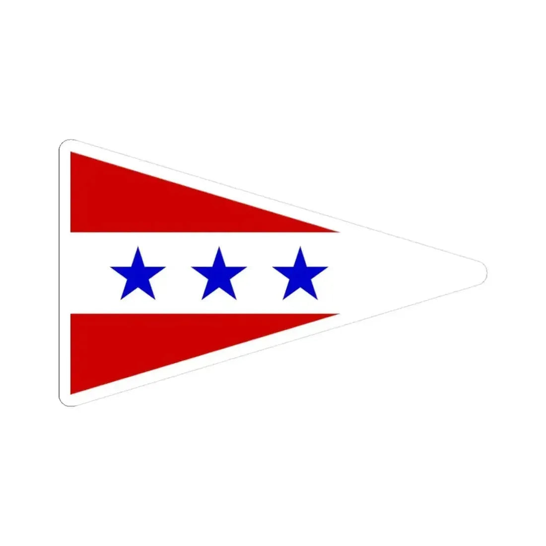 Burgee of Cedar Point YC (United States) STICKER Vinyl Kiss-Cut Decal 3 Inch White - The Sticker Space