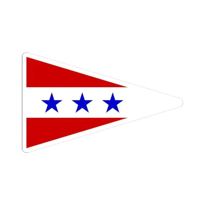 Burgee of Cedar Point YC (United States) STICKER Vinyl Kiss-Cut Decal 3 Inch White - The Sticker Space