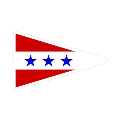 Burgee of Cedar Point YC (United States) STICKER Vinyl Kiss-Cut Decal 4 Inch White - The Sticker Space