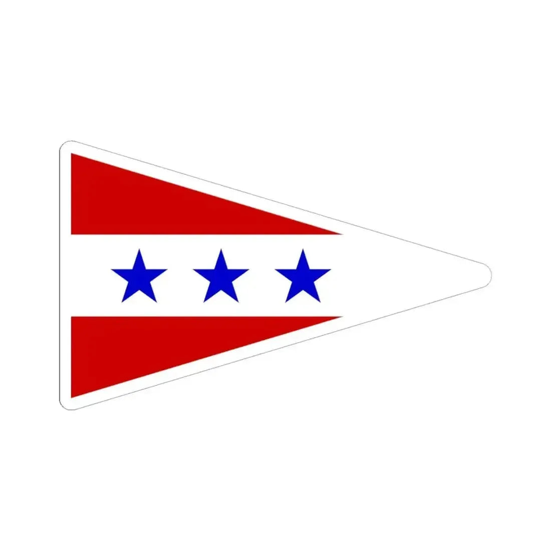 Burgee of Cedar Point YC (United States) STICKER Vinyl Kiss-Cut Decal 6 Inch White - The Sticker Space