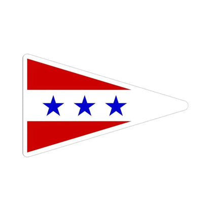 Burgee of Cedar Point YC (United States) STICKER Vinyl Kiss-Cut Decal 6 Inch White - The Sticker Space