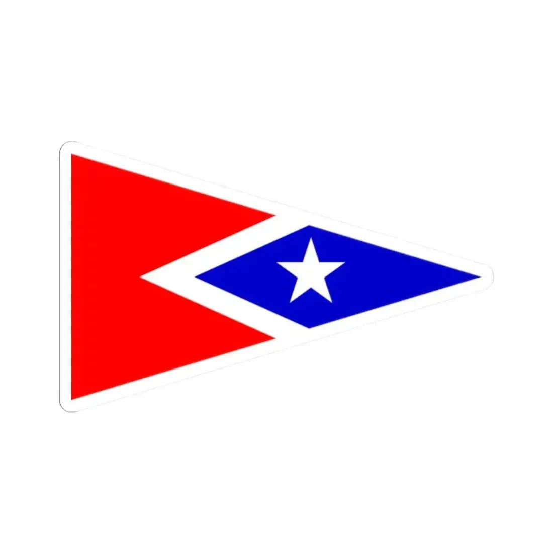 Burgee of Chautauqua Lake YC (United States) STICKER Vinyl Kiss-Cut Decal 2 Inch White - The Sticker Space