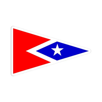 Burgee of Chautauqua Lake YC (United States) STICKER Vinyl Kiss-Cut Decal 3 Inch White - The Sticker Space