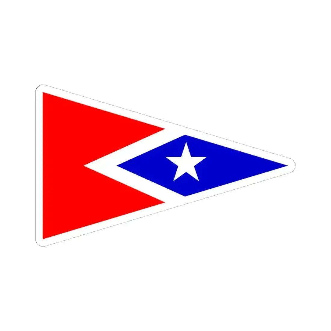 Burgee of Chautauqua Lake YC (United States) STICKER Vinyl Kiss-Cut Decal 4 Inch White - The Sticker Space