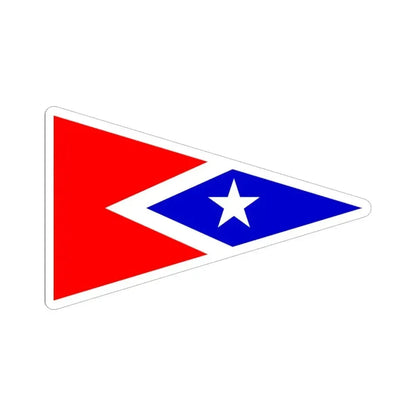 Burgee of Chautauqua Lake YC (United States) STICKER Vinyl Kiss-Cut Decal 6 Inch White - The Sticker Space