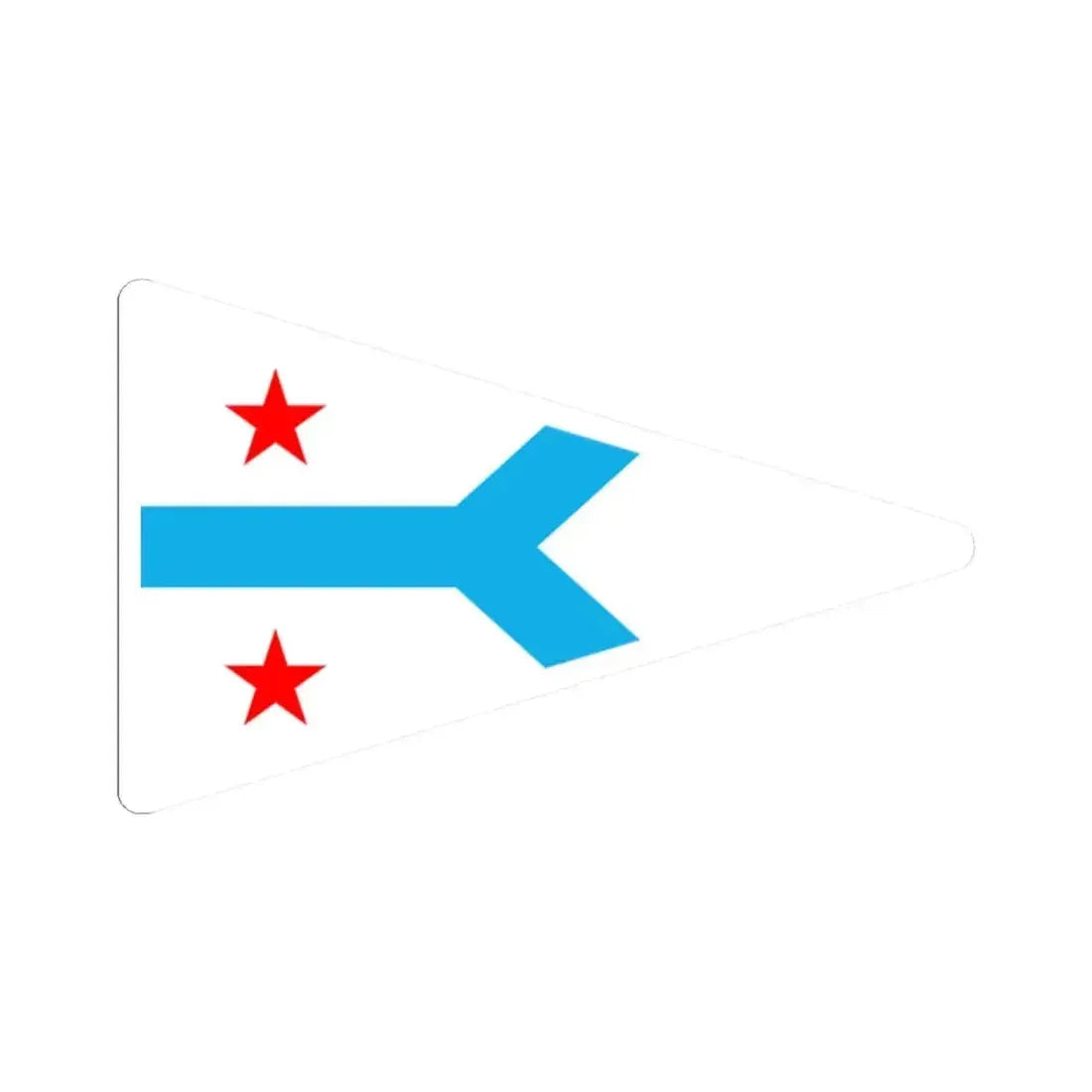 Burgee of Chicago Corinthian YC (United States) STICKER Vinyl Kiss-Cut Decal 2 Inch White - The Sticker Space