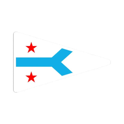 Burgee of Chicago Corinthian YC (United States) STICKER Vinyl Kiss-Cut Decal 2 Inch White - The Sticker Space