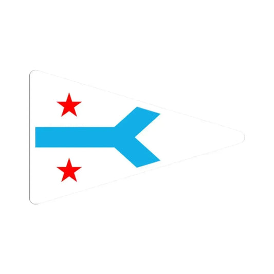 Burgee of Chicago Corinthian YC (United States) STICKER Vinyl Kiss-Cut Decal 2 Inch White - The Sticker Space