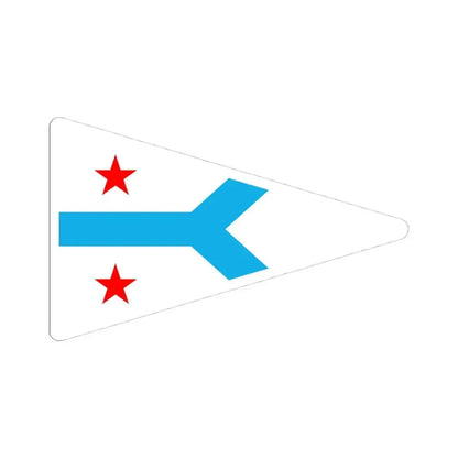 Burgee of Chicago Corinthian YC (United States) STICKER Vinyl Kiss-Cut Decal 4 Inch White - The Sticker Space