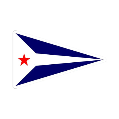 Burgee of Chicago Yacht Club (United States) STICKER Vinyl Kiss-Cut Decal 2 Inch White - The Sticker Space