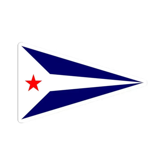 Burgee of Chicago Yacht Club (United States) STICKER Vinyl Kiss-Cut Decal 2 Inch White - The Sticker Space