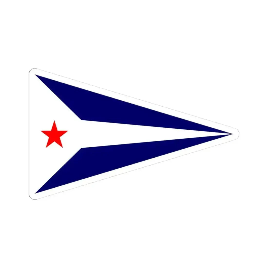 Burgee of Chicago Yacht Club (United States) STICKER Vinyl Kiss-Cut Decal 3 Inch White - The Sticker Space